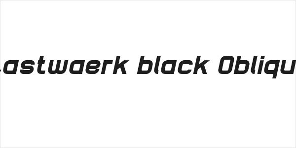 Lastwaerk black Oblique Logo