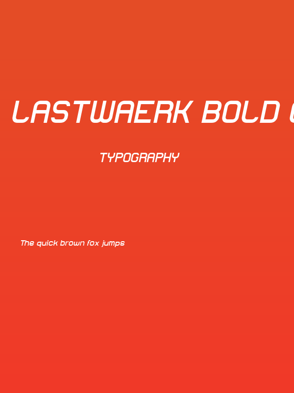 Lastwaerk bold Oblique Poster