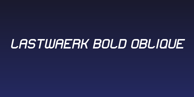 Lastwaerk bold Oblique Social Header