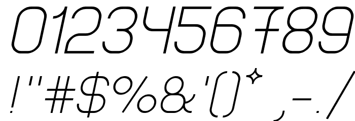 Lastwaerk light Oblique Font OTHER CHARS