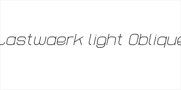 Lastwaerk light Oblique Logo