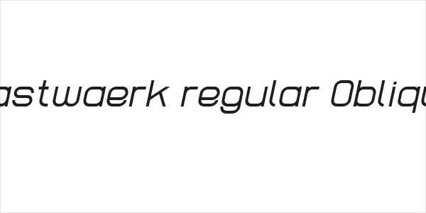 Lastwaerk regular Oblique Logo