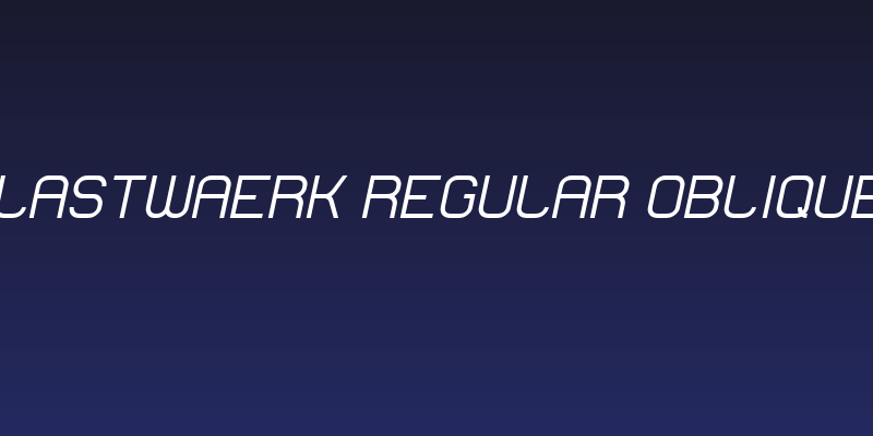 Lastwaerk regular Oblique Social Header
