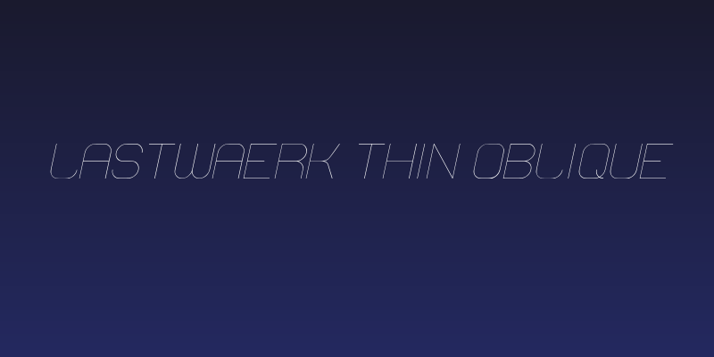 Lastwaerk thin Oblique Social Header