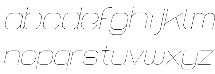 Lastwaerk thin Oblique Font LOWERCASE