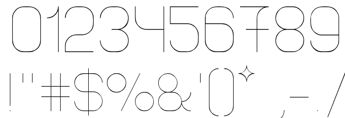 Lastwaerk thin Font OTHER CHARS