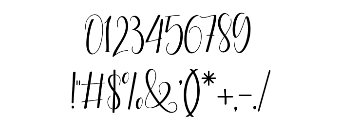 LatashaScript Font OTHER CHARS