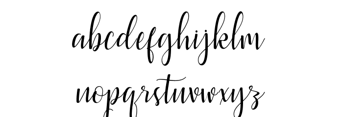 LatashaScript Font LOWERCASE