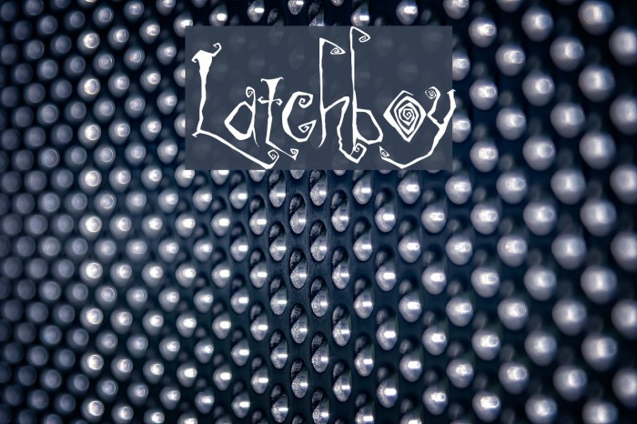 Latchboy Font examples