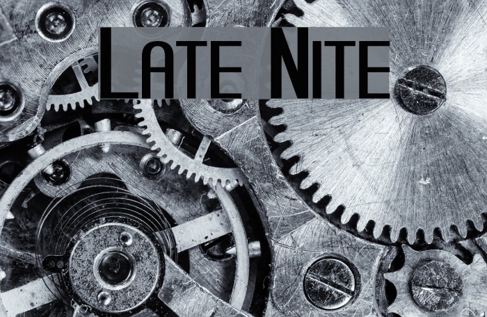 Late Nite Font examples