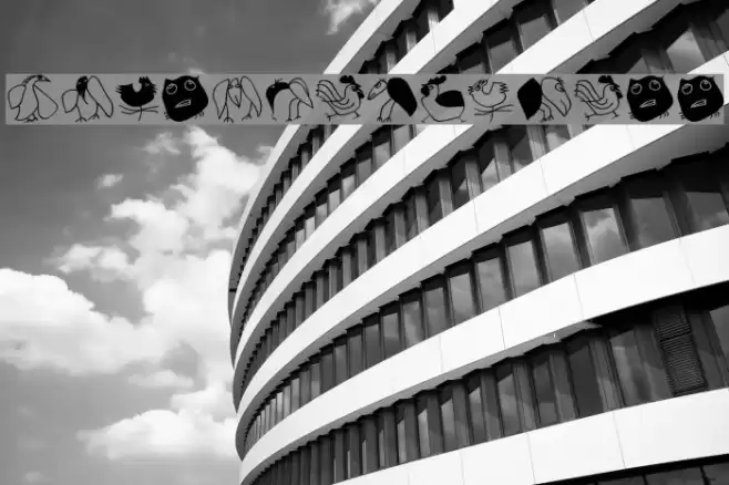 LateBirdsThree Font examples