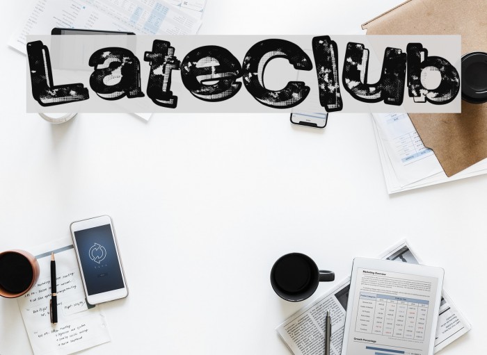 LateClub Font examples