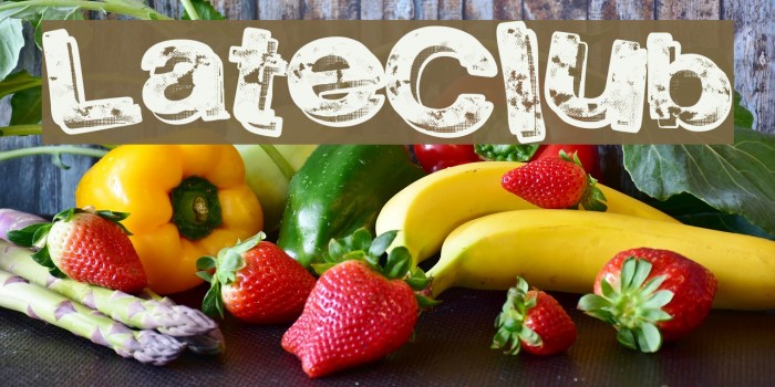 LateClub Font examples