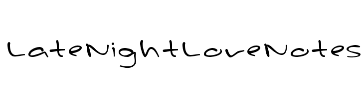 LateNightLoveNotes Font