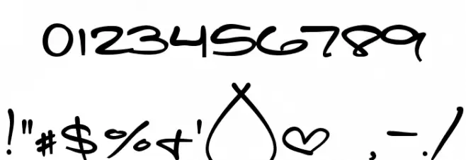 LateNightLoveNotes Font OTHER CHARS