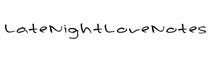 LateNightLoveNotes Caratteri