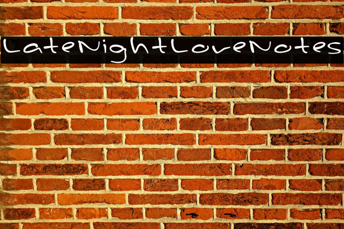 LateNightLoveNotes Font examples