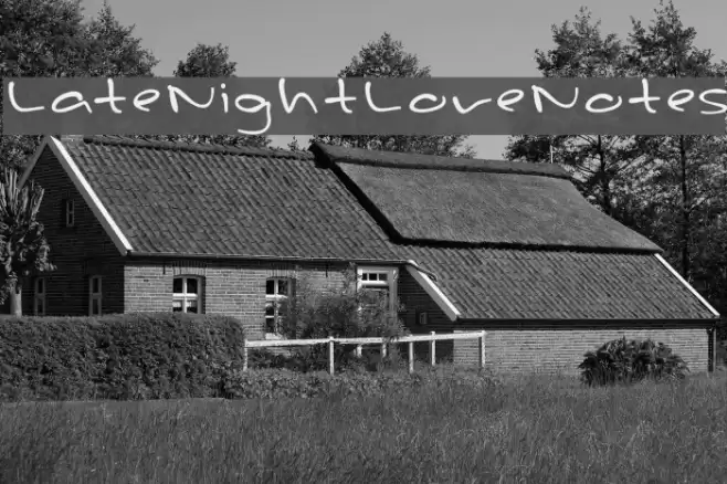 LateNightLoveNotes Font examples