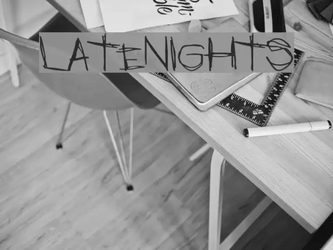 LateNights Font examples