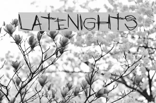 LateNights Font examples