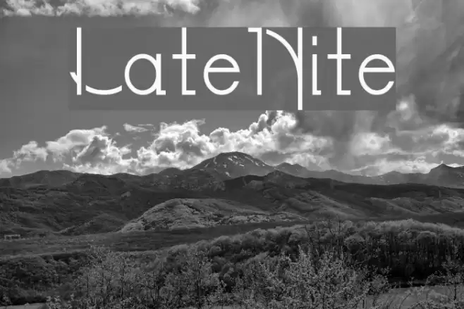 LateNite Шрифта examples