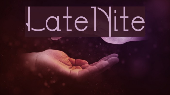 LateNite Font examples