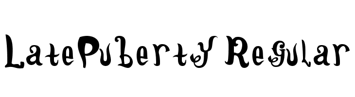 LatePuberty-Regular  Frei Schriftart Herunterladen