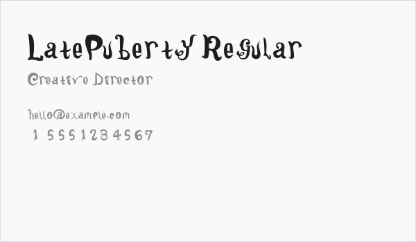 LatePuberty-Regular Business Card