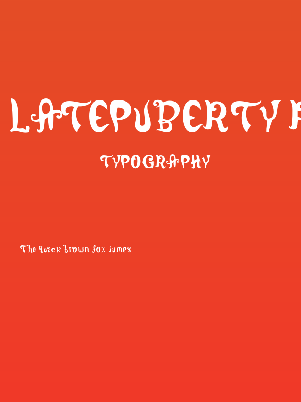 LatePuberty-Regular Poster