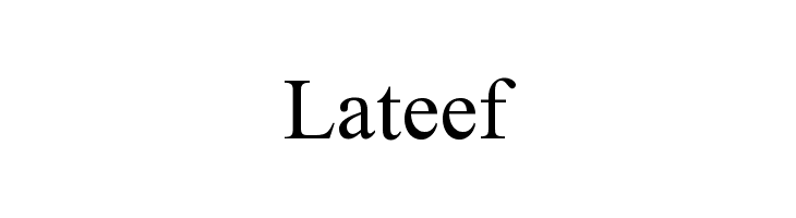 Lateef Font