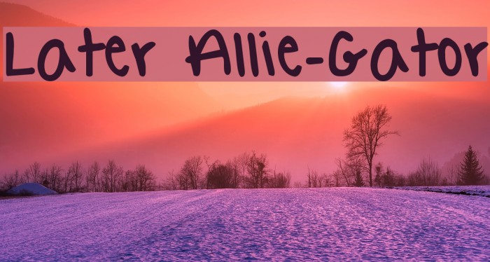 Later Allie-Gator Font examples