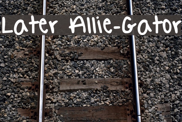 Later Allie-Gator Font examples