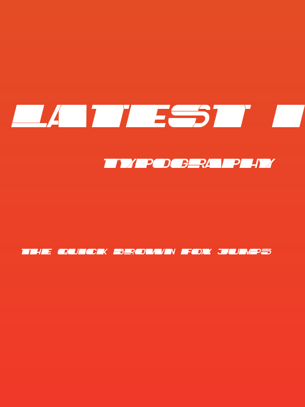 Latest Italic Poster