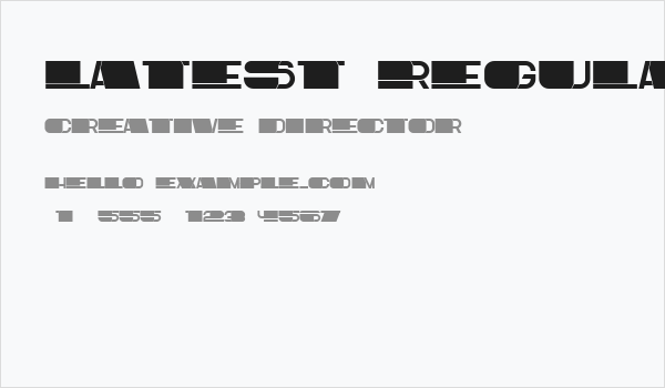 Latest Regular Business Card