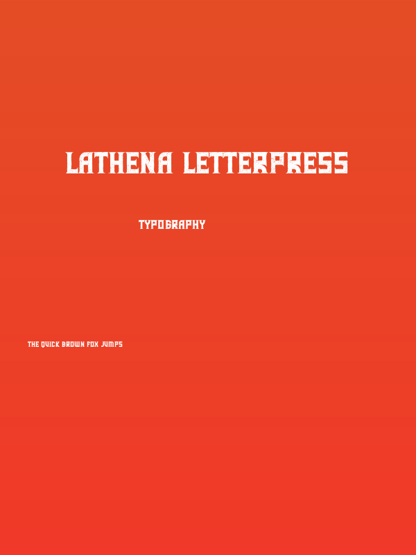 Lathena Letterpress Poster