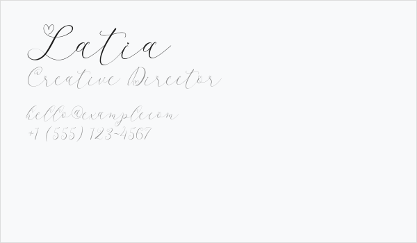 Latia Business Card