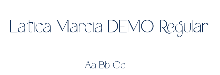 Latica Marcia DEMO Regular Font Preview
