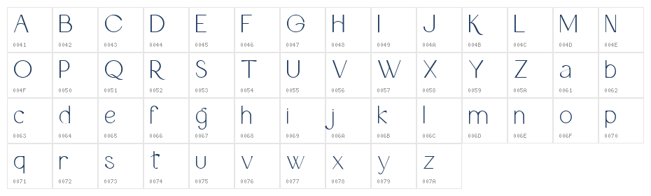 Latica Marcia DEMO Regular Character Map