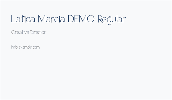 Latica Marcia DEMO Regular Business Card