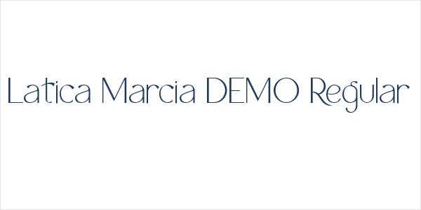 Latica Marcia DEMO Regular Logo