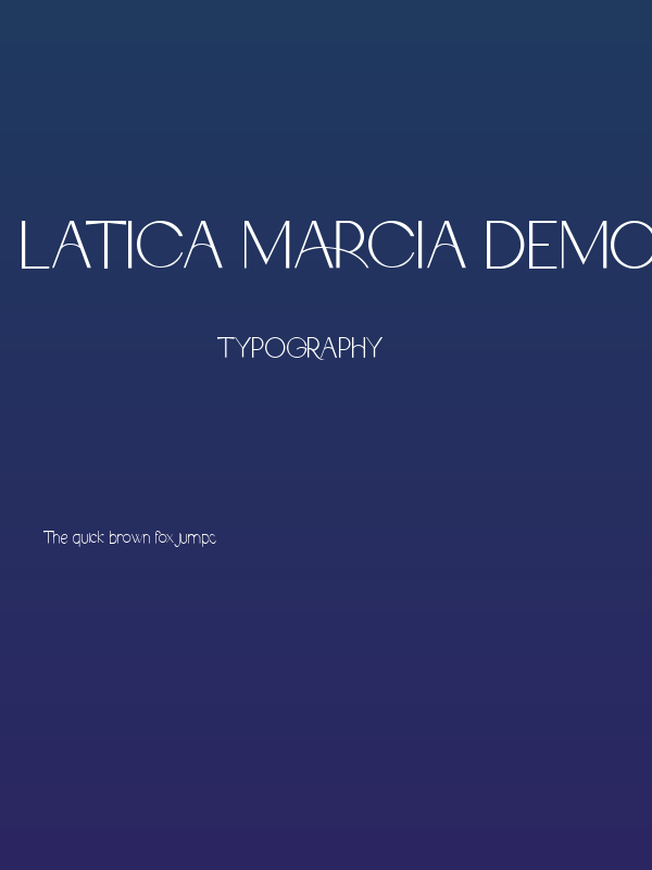 Latica Marcia DEMO Regular Poster
