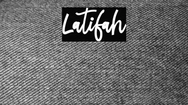 Latifah Font examples