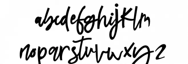 Latifah Schriftart Kleinbuchstaben