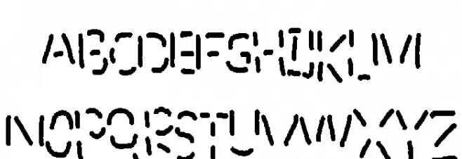 Latin Line Schriftart Groß
