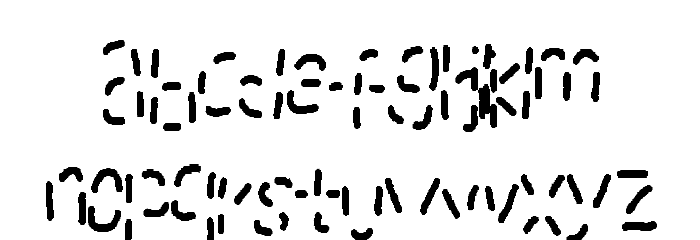 Latin Line Font LOWERCASE