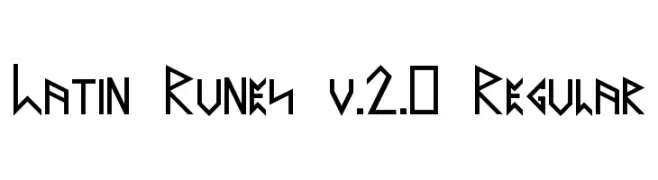 Latin Runes v.2.0 Regular  font caratteri gratis
