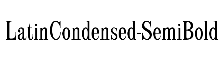 LatinCondensed-SemiBold Font