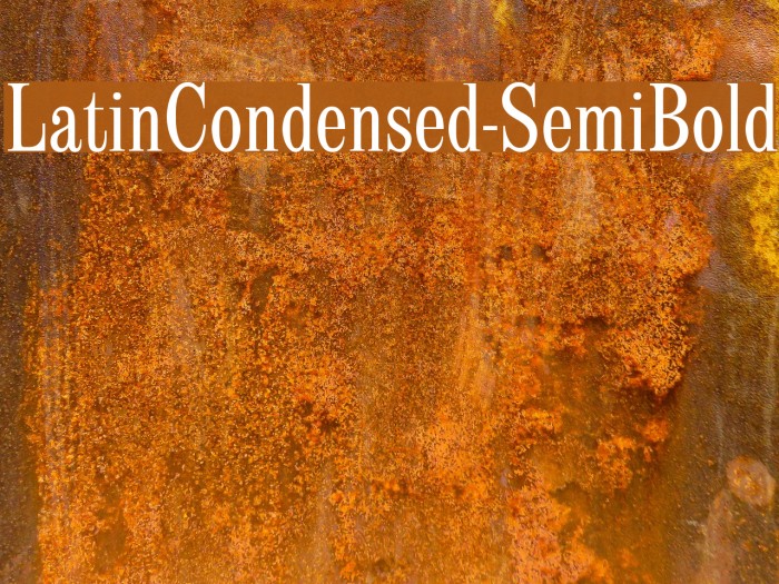 LatinCondensed-SemiBold Font examples