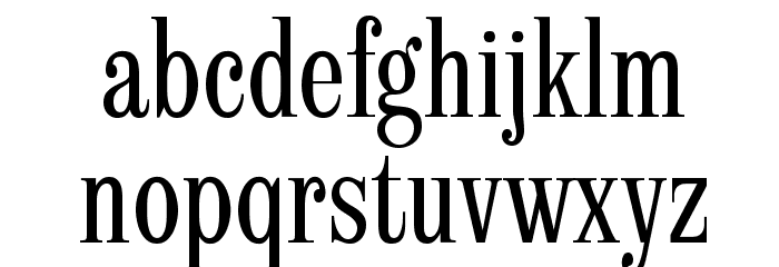 LatinCondensed-SemiBold Font LOWERCASE