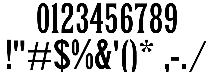 LatinRCond Font OTHER CHARS
